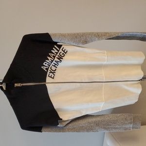 Armani exchange zip up sweater new